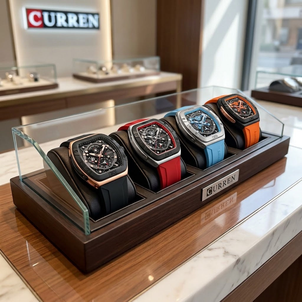 Reloj Curren 8488  Pulso Silicona Hombre